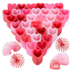 JOHOUSE heart spring toy in rainbow hues for classroom prizes and sensory play.