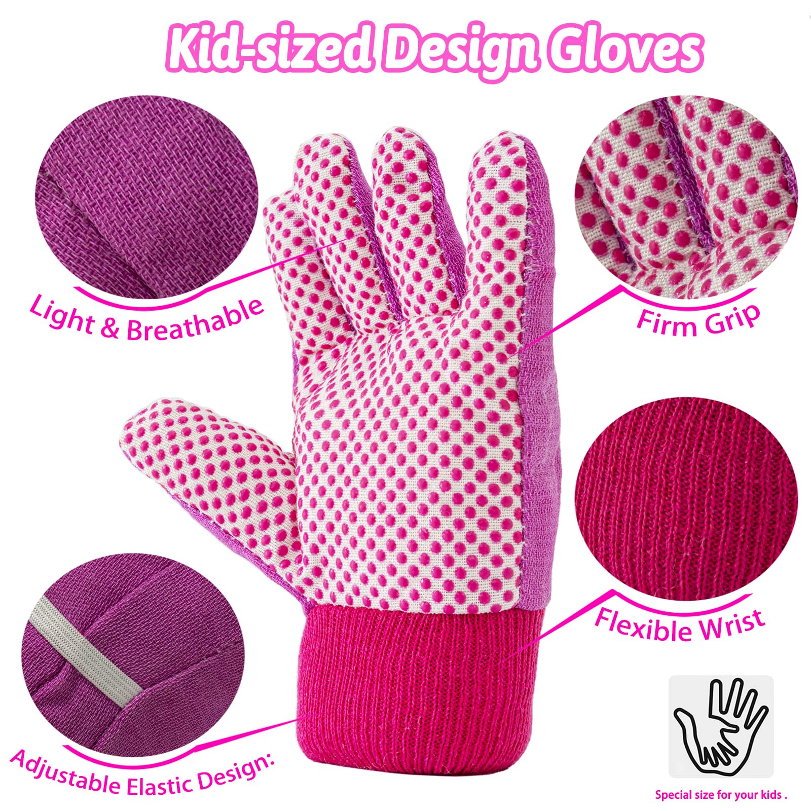 JOI MEW Kids Pink Gardening Tools Set bookmark kits inspire DIY crafts