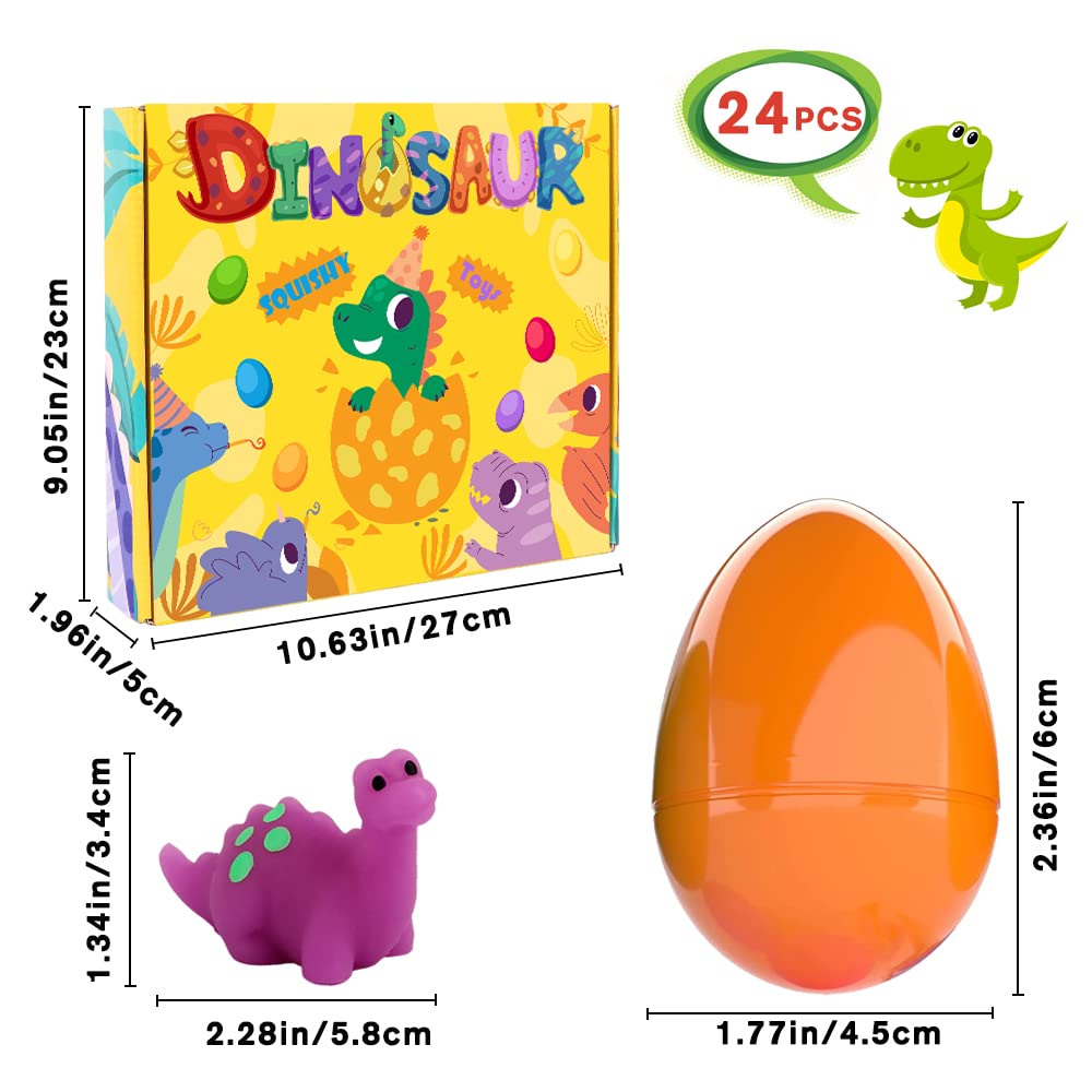 JOICEE dinosaur squishy egg inside-view—shows contents of each prefilled egg