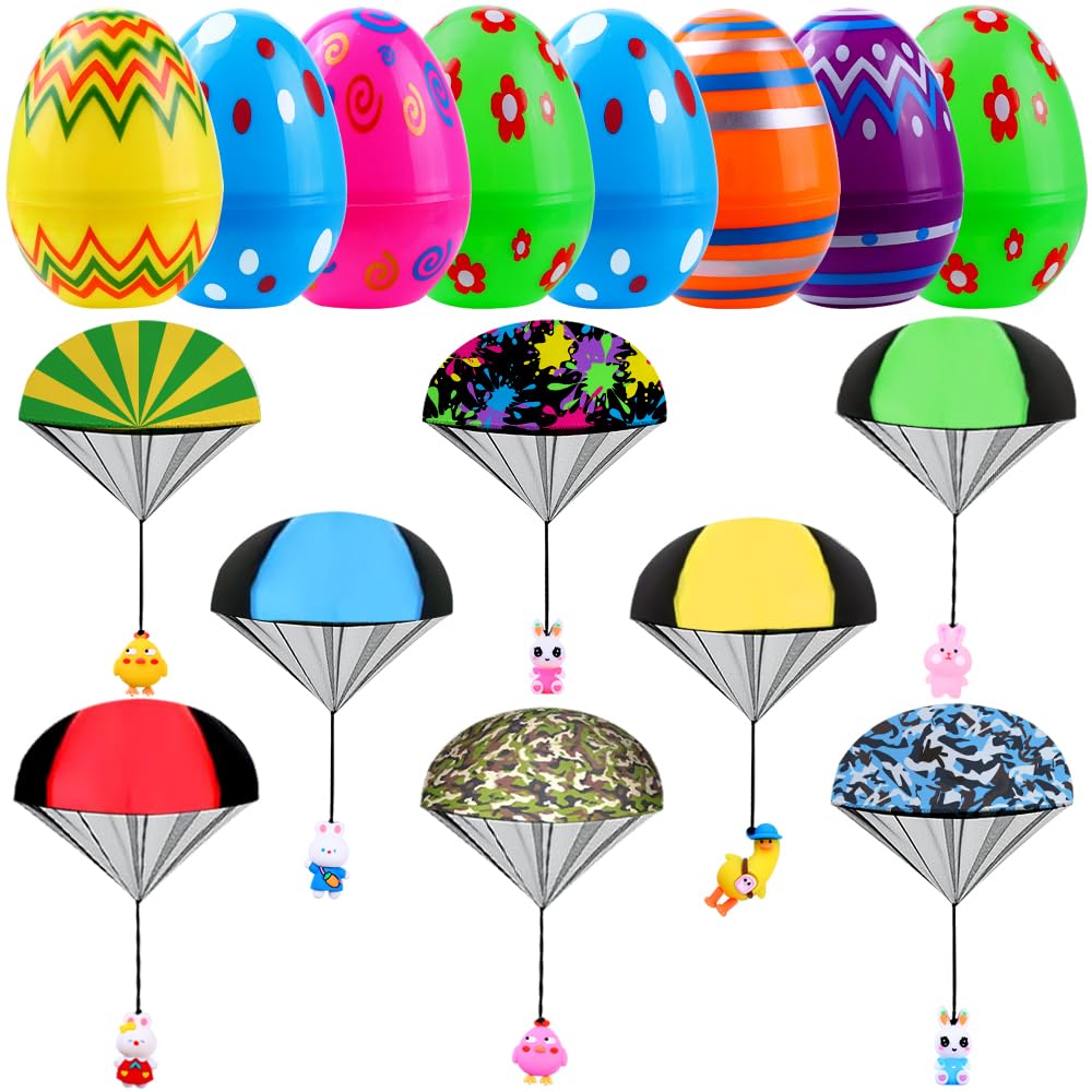 JOICEE Easter egg parachute bunny toy, colorful and perfect for engaging Easter egg hunts