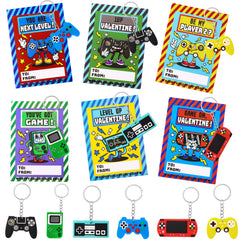 JOICEE valentines cards with six game controller designs for classroom exchanges.