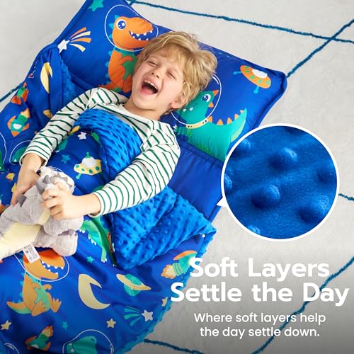 Joiedomi nap mat in soft Minky dot fabric for gentle comfort