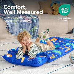Joiedomi nap mat roll-up handle and elastic band for quick storage