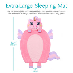Joiedomi nap mat rolled in pouch for quick storage.
