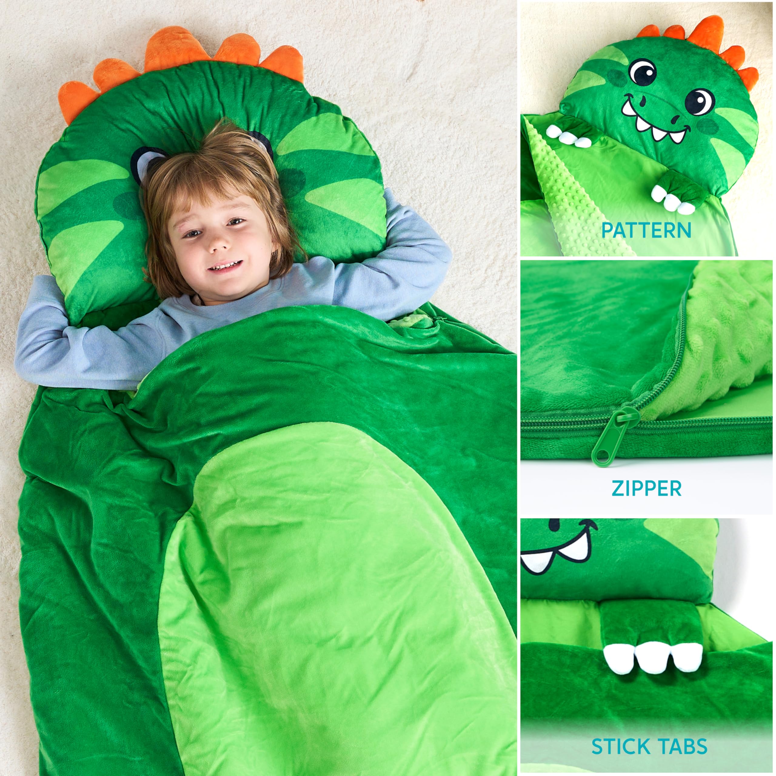 Joiedomi nap mat soft plush fabric enhances comfort for nap time and daycare.