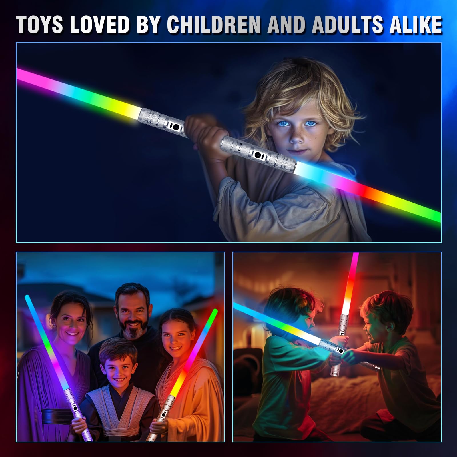 JOINBO light up swords metal hilt for sturdy grip and durability