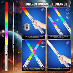 JOINBO light up swords motion sensors for responsive effects during play