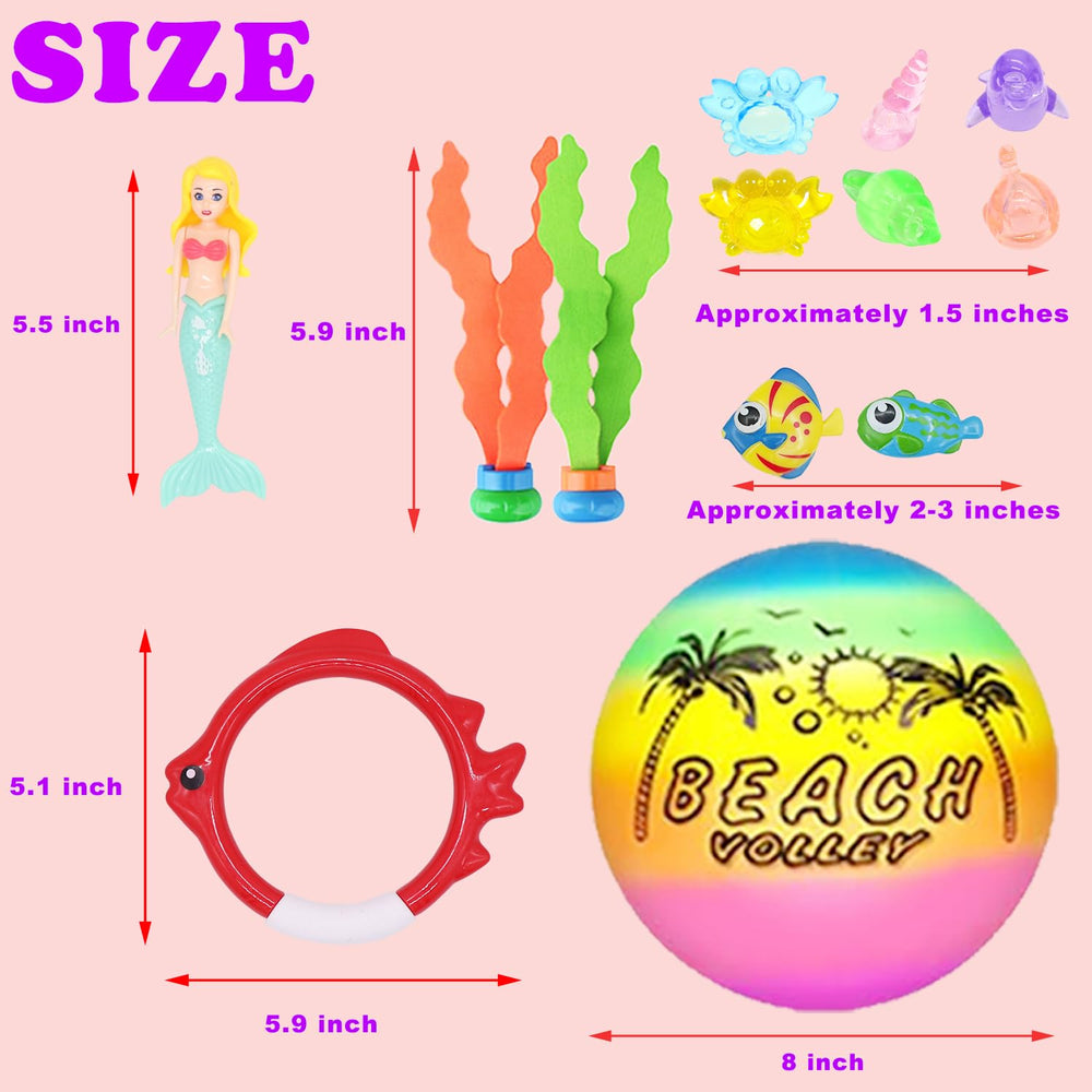 JOINBO colorful pool ball and fish toys for playful splash and practice