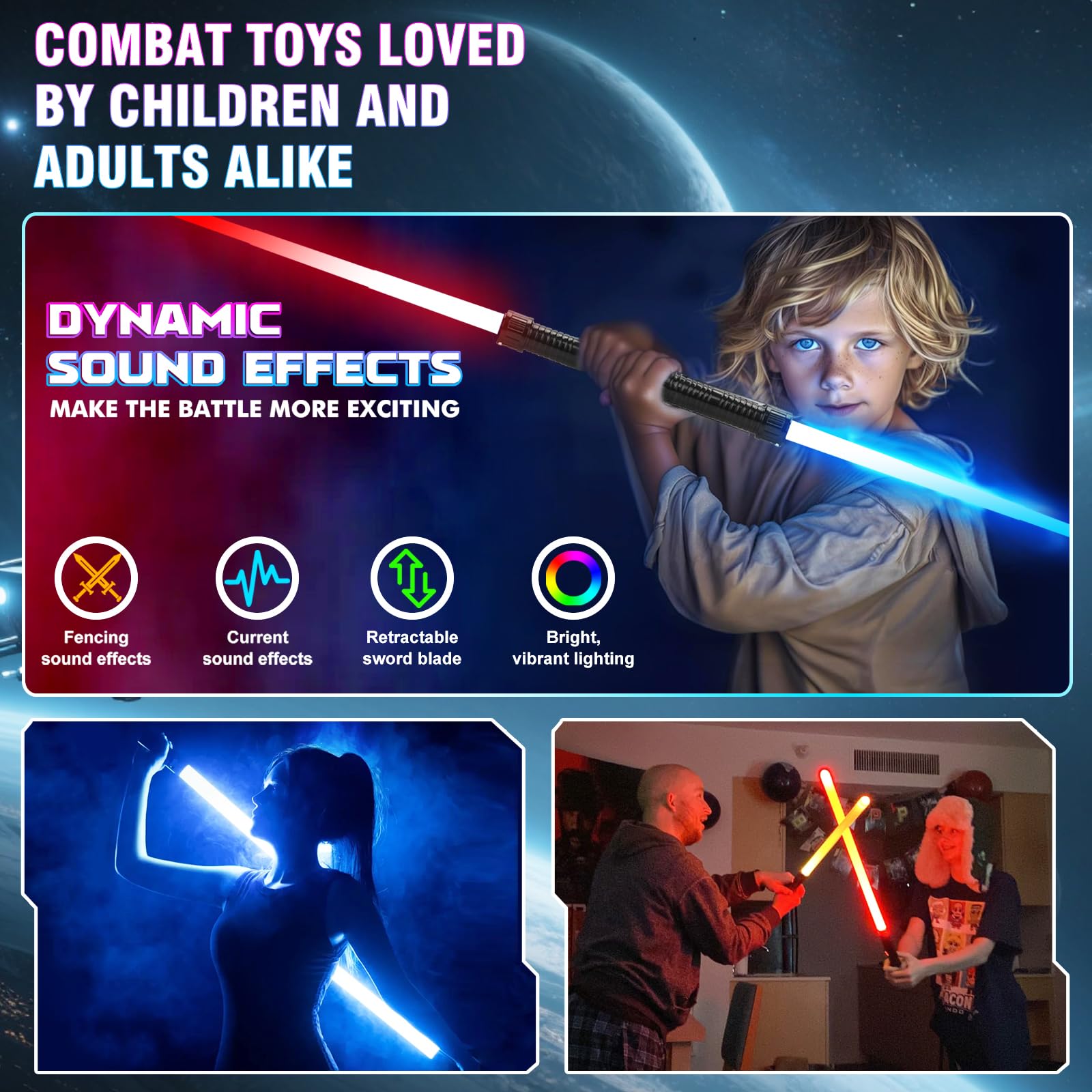 JOINBO realistic-handle provides a comfortable grip during play.