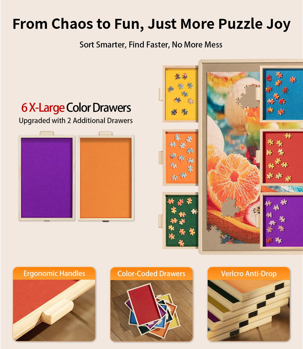 JOIN&JOY puzzle board pro rotating lazy Susan for easy access to pieces