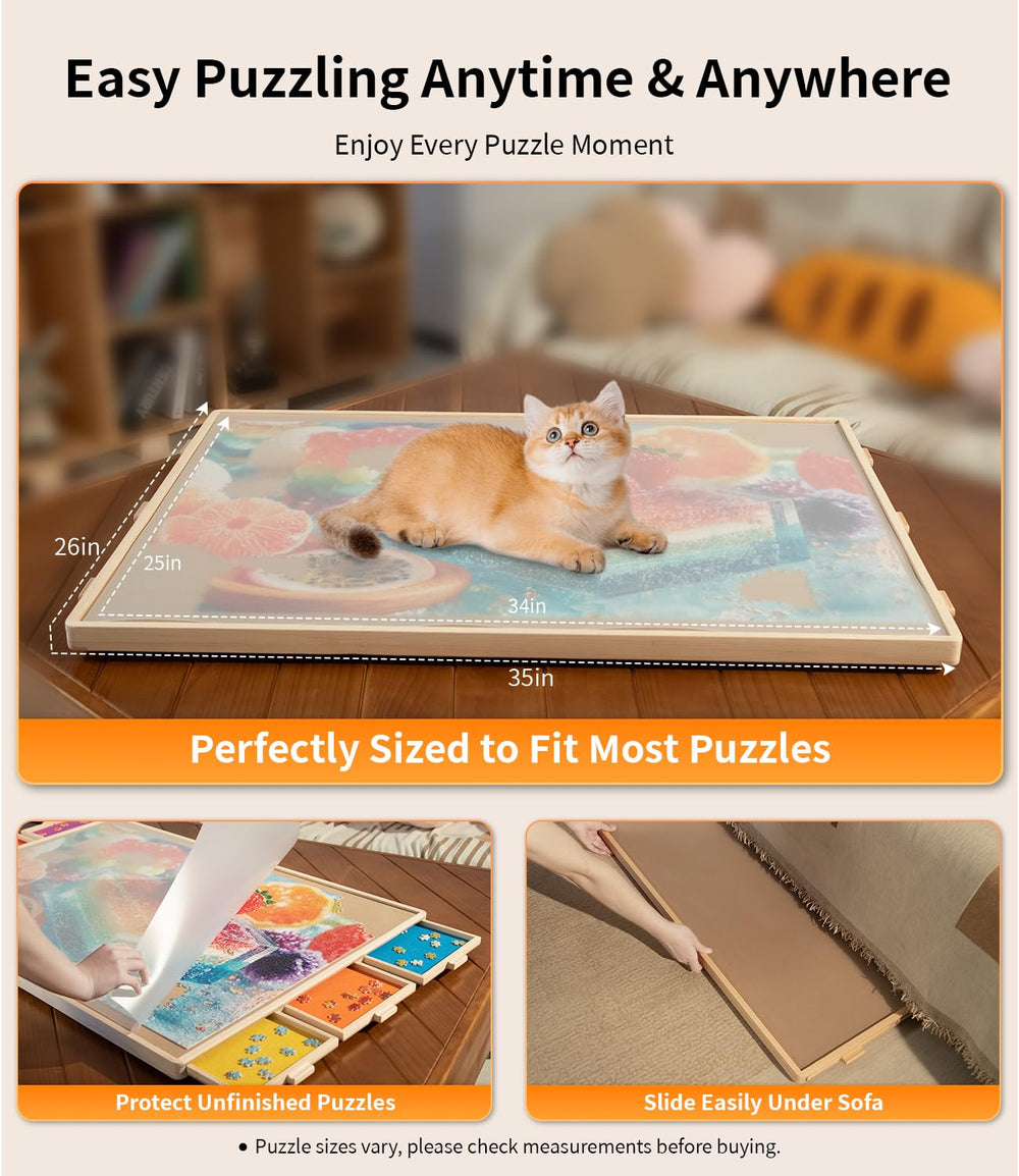 Join&Joy Puzzle Board Pro protective dust cover shields pieces when not in use