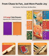 Join&Joy Puzzle Board Pro 360-degree rotating Lazy Susan for easy access to pieces