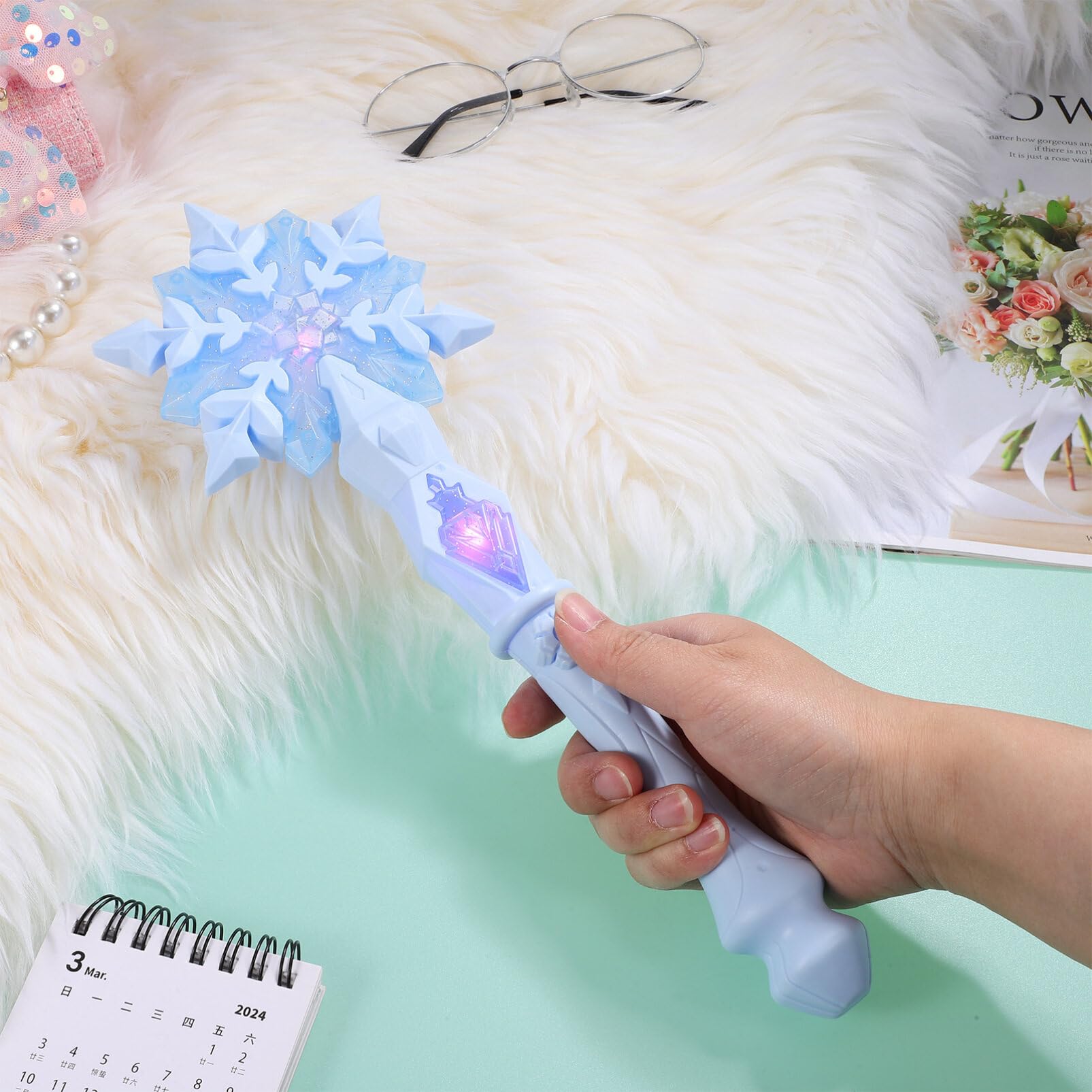 JOINPAYA Snowflake Wand sound and light create immersive fairy-tale fun