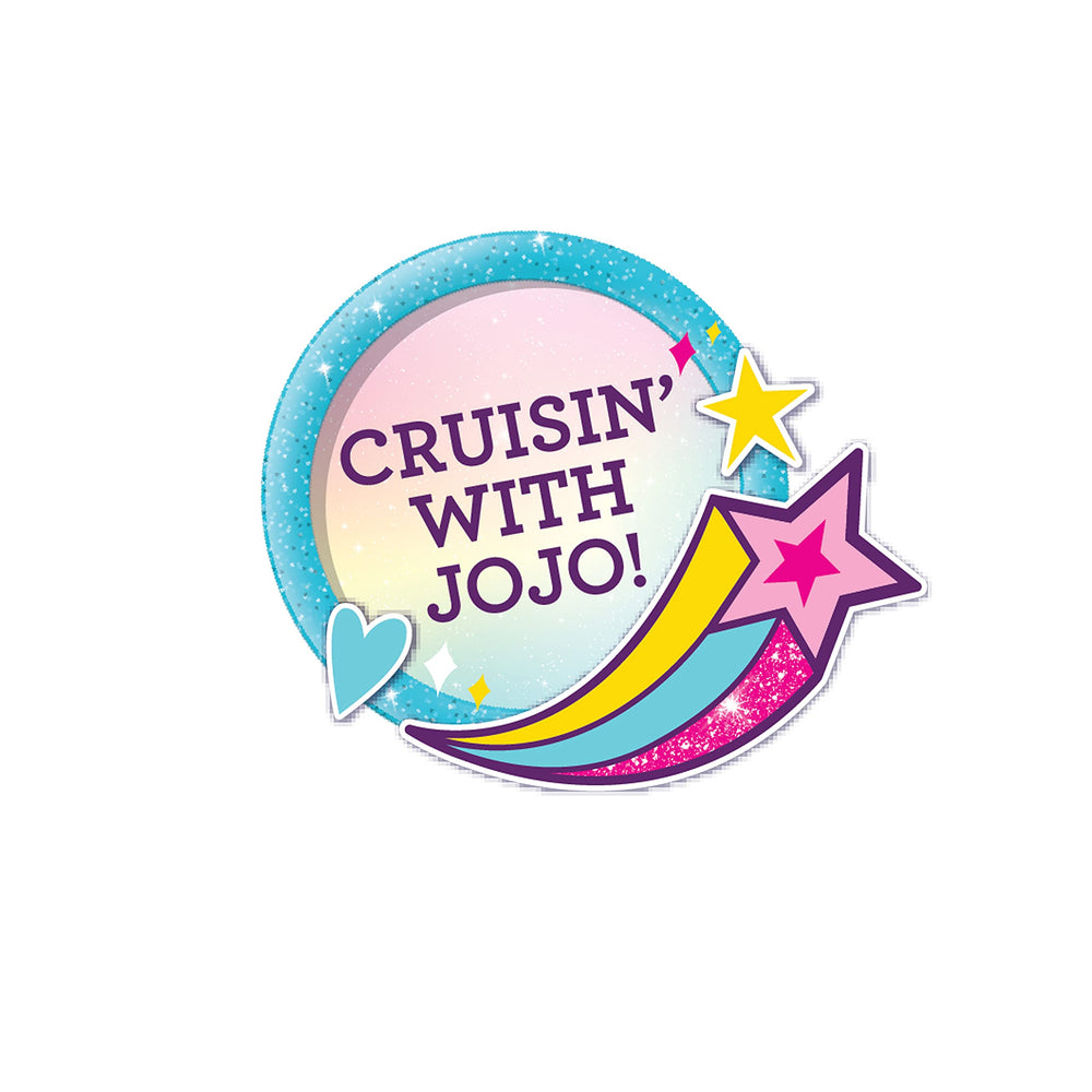 JoJo Siwa California Cruiser seats two dolls for duo adventures and sharing the driving moment.