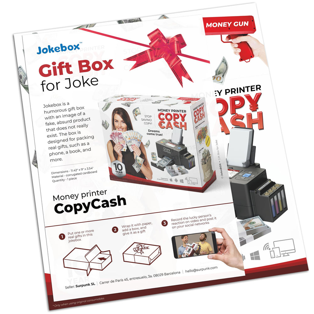 Jokebox CopyCash eco-friendly materials demonstration for sustainable gifting