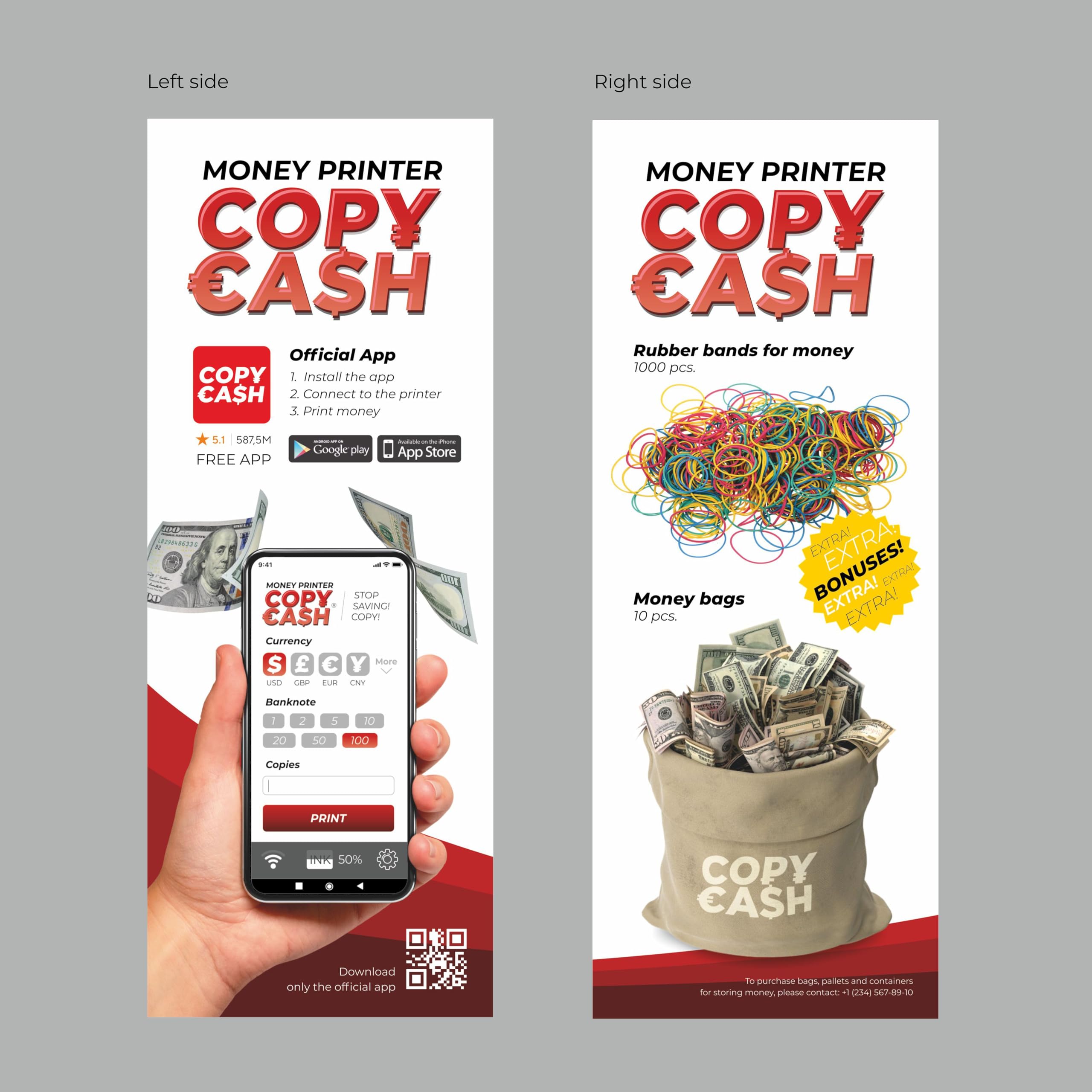 Jokebox CopyCash four-pack prank boxes ready for parties