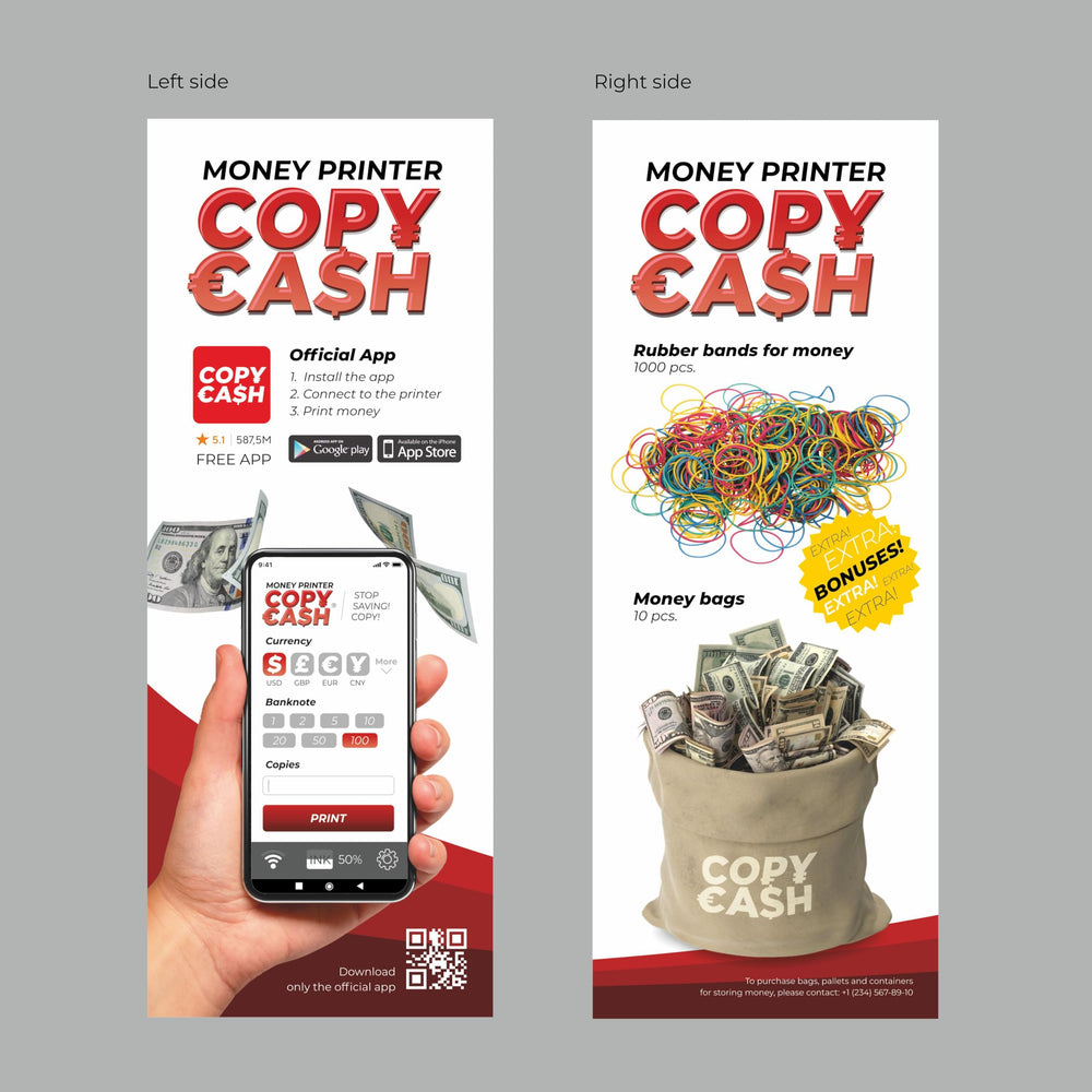 Jokebox CopyCash four-pack prank boxes ready for parties