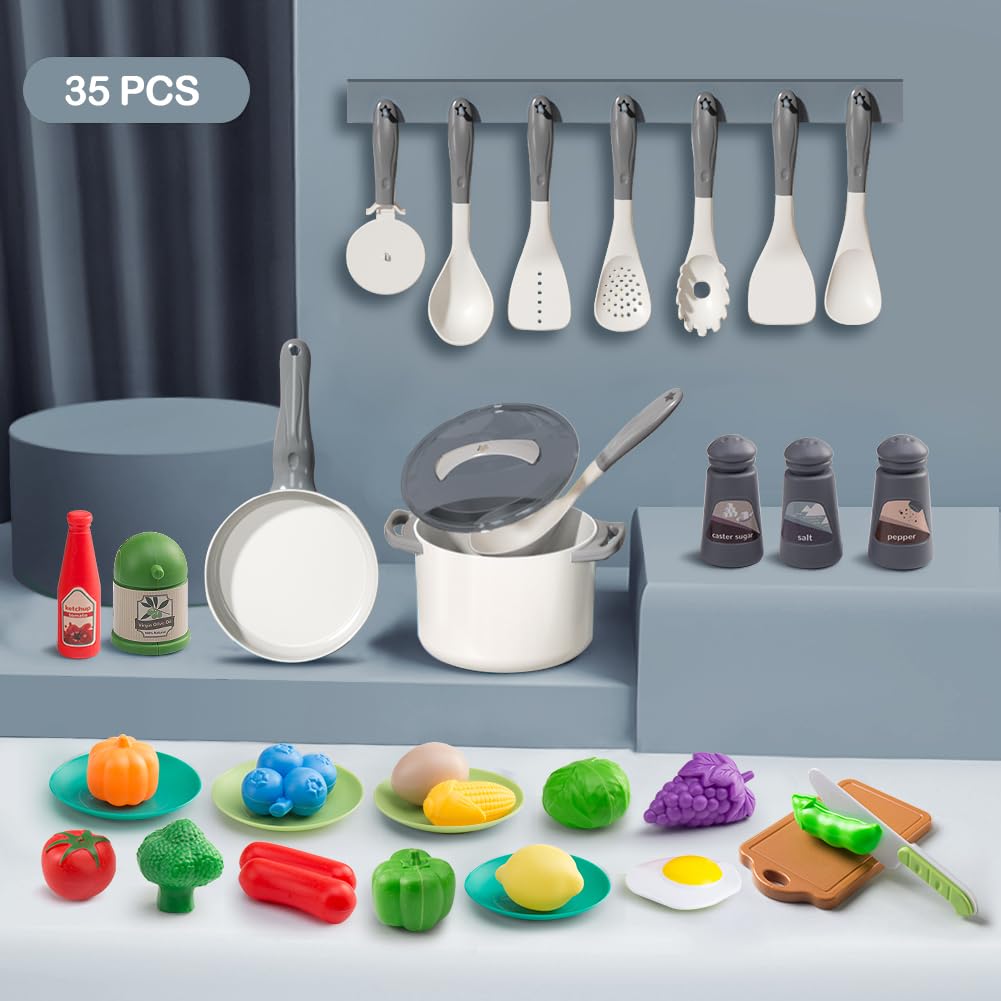 JOKERKING 35-piece pink frying pan encourages role-play meals