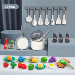 JOKERKING 35-piece pink frying pan encourages role-play meals