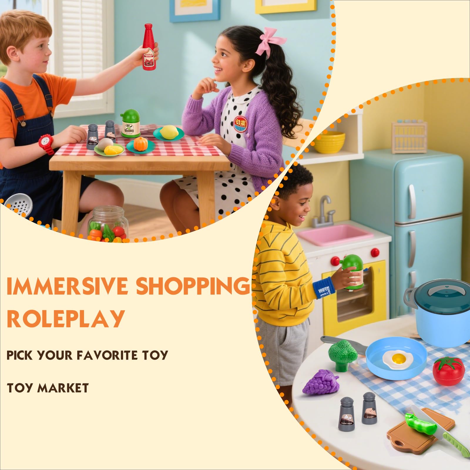 JOKERKING blue-kitchen toy; perfect gift for beginners aged 3+