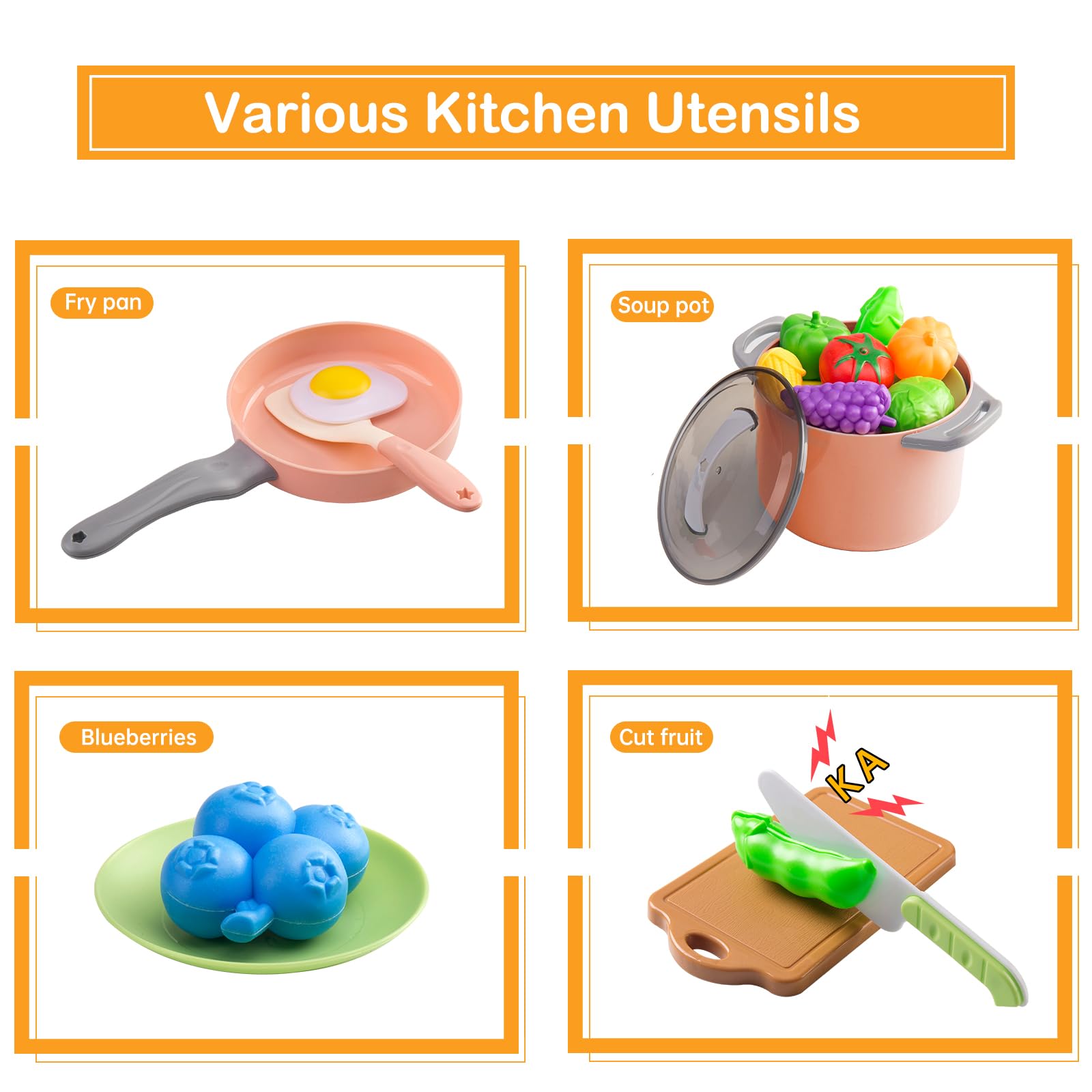 JokerKing play food with vegetables and fruits for learning through play