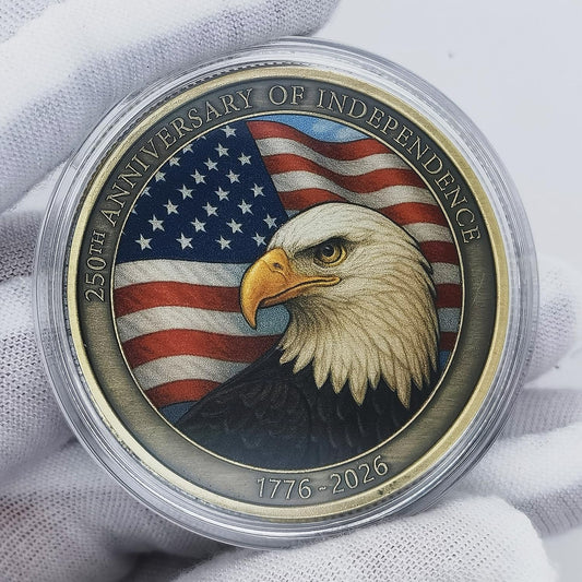 Jokimu coin depicting Declaration of Independence signing for educational display