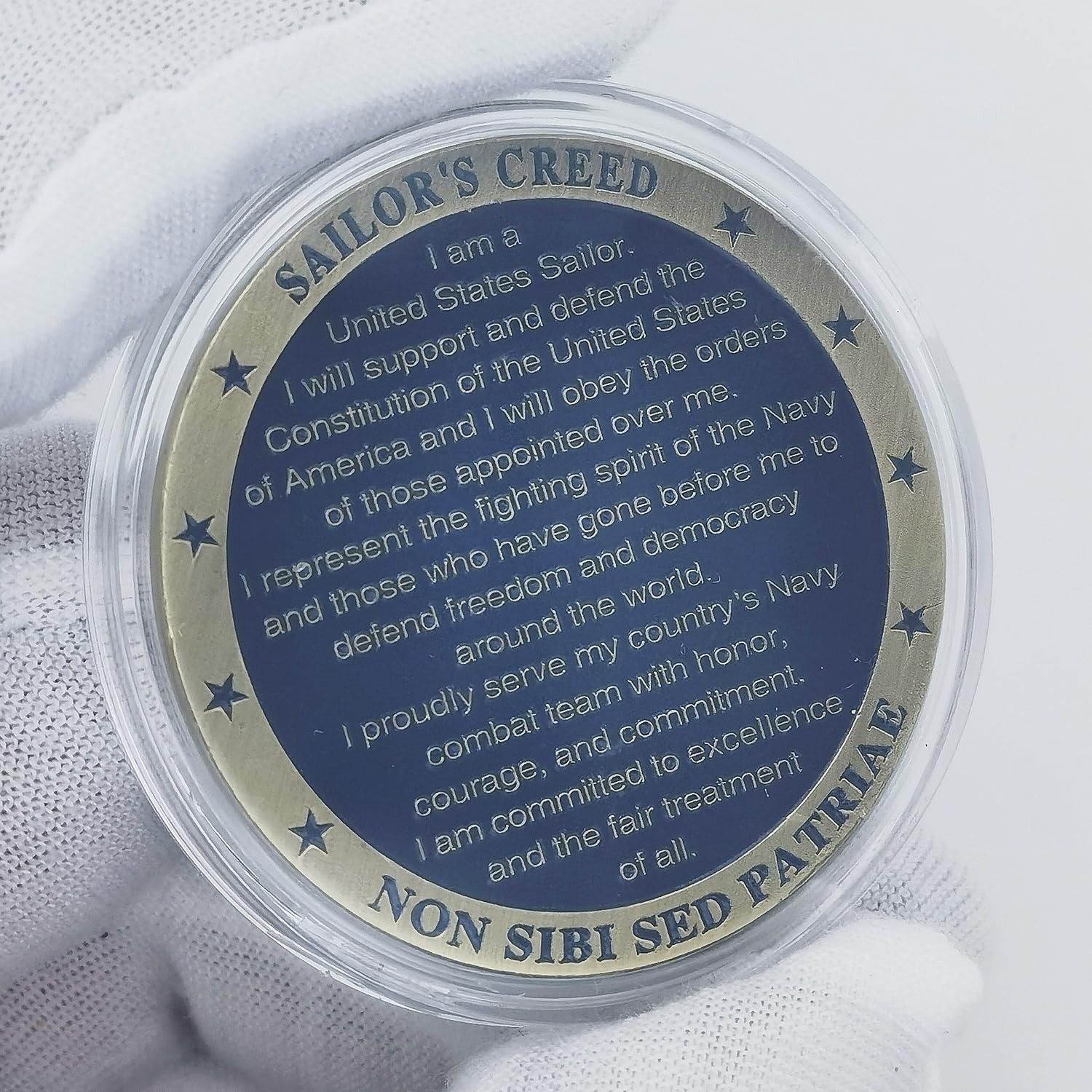 Jokimu ship detail enamel coin close-up highlight