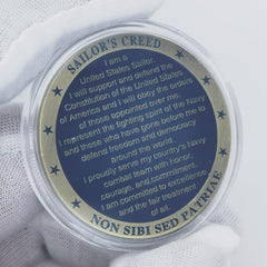 Jokimu ship detail enamel coin close-up highlight