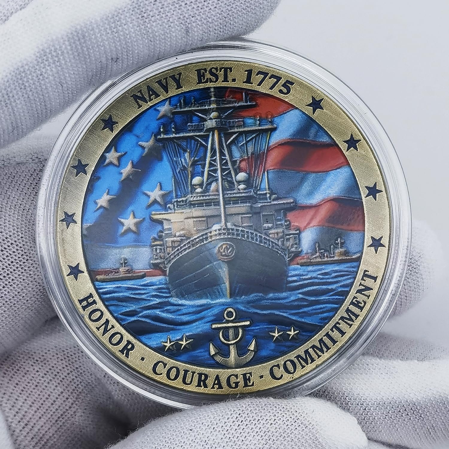 Jokimu US Navy Sailor's Creed coin back: engraved creed reinforces Navy values