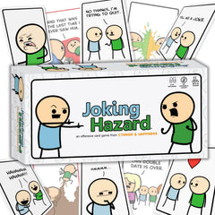 Joking Hazard box front with bold art for instant shelf appeal.