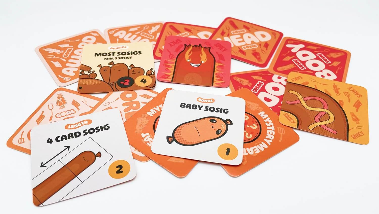 Joking Hazard Sosig card art showcases bold, humorous visuals.