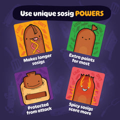 Joking Hazard Sosig goal card helps players chase high scores.
