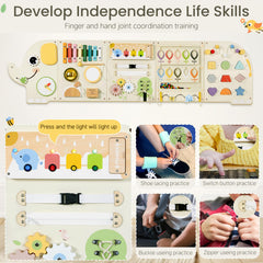 Jolie Vallée Elephant busy board supports group play in nurseries