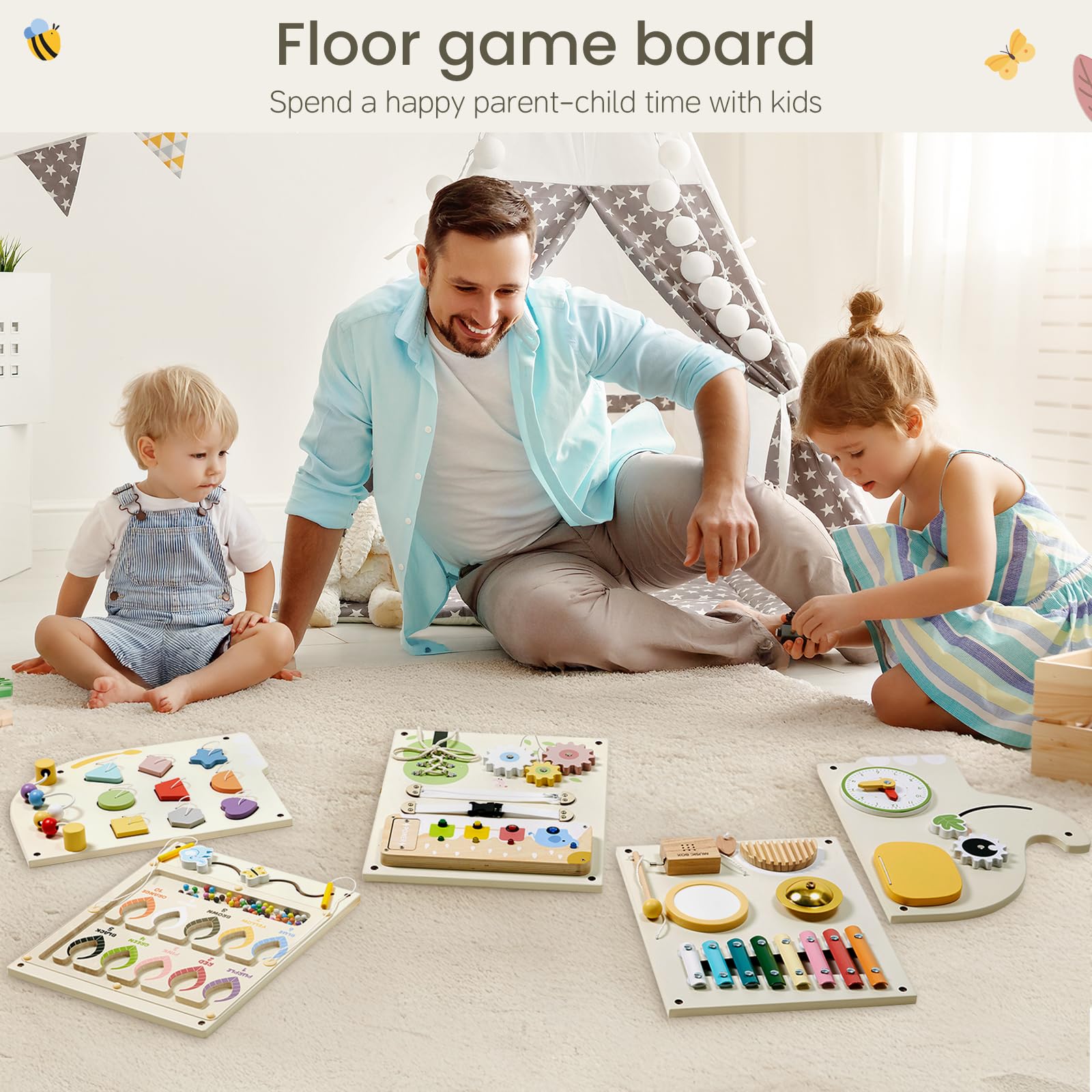 Jolie Vallée Elephant wall panel features safe rounded edges for kids