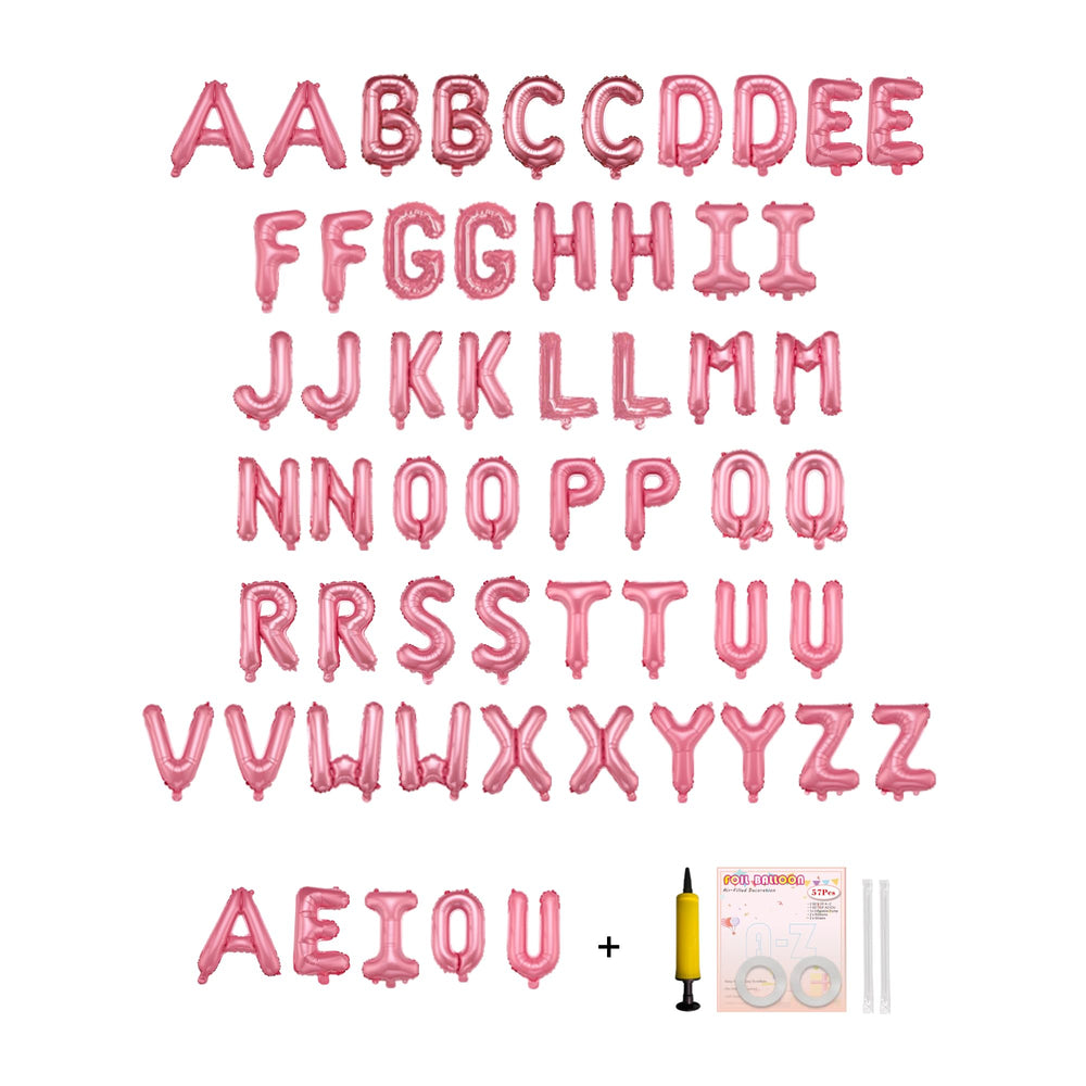 Jolixiraz alphabet balloons in pastel pink for personalized phrases