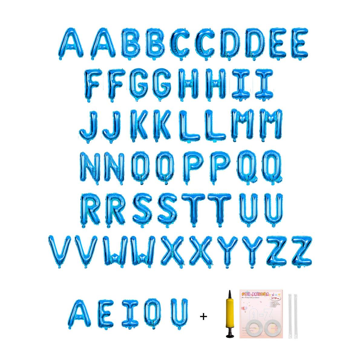 Jolixiraz 58-piece letter balloons for custom banners and names
