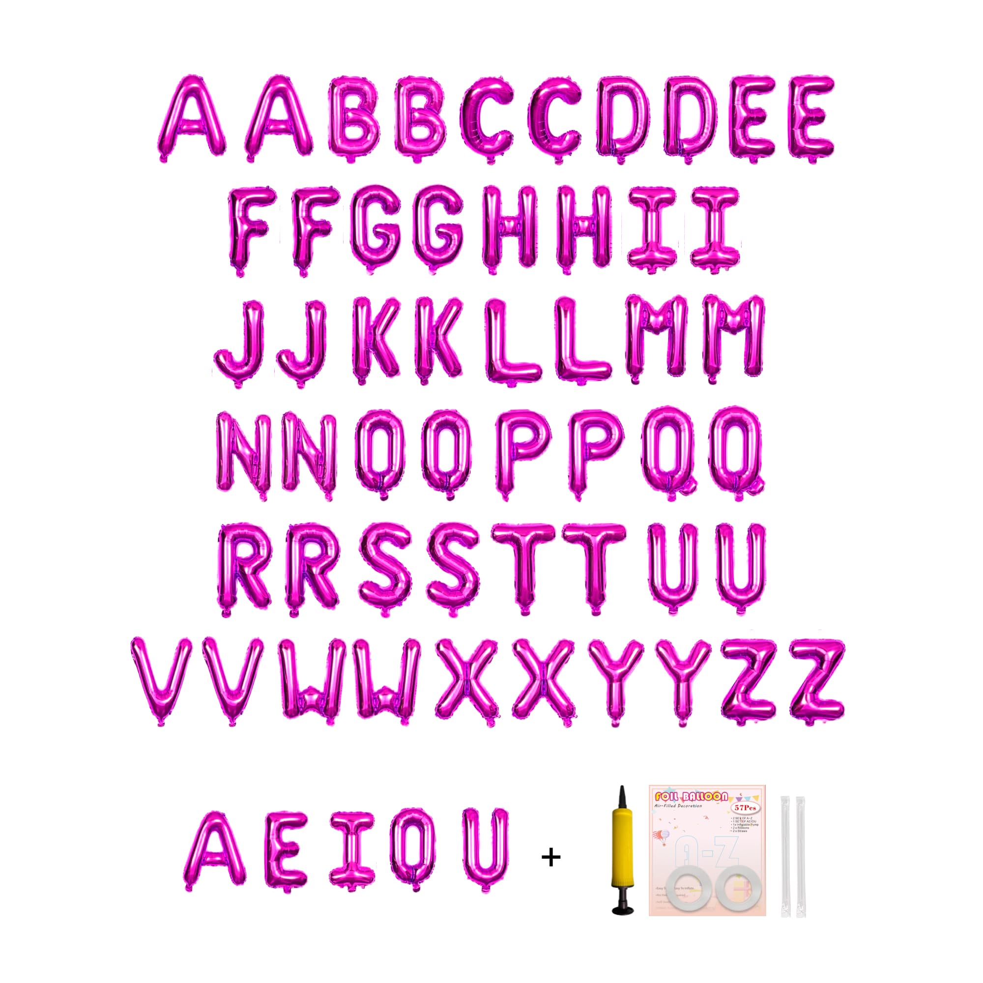 Jolixiraz alphabet balloons A to Z in 16-inch foil for custom phrases.