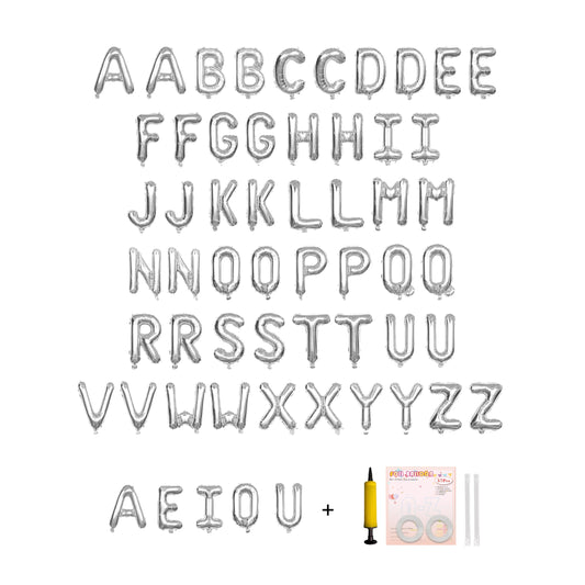 Jolixiraz alphabet balloons A-Z set for personalized messages and festive decor.