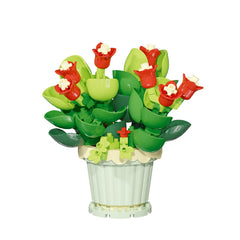 Jollcnoia Jade Mini Flower Bonsai blocks on a clean desk for calming workspace decor
