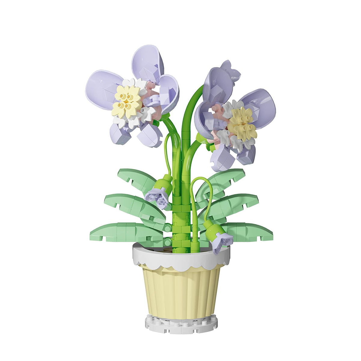 Jollcnoia orchid mini flower bonsai blocks create a calm desk decor display