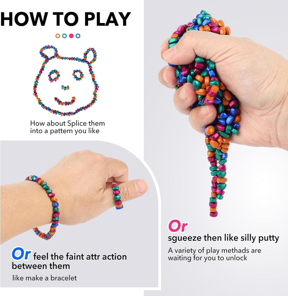 Creative shapes stacked with Jollicube fidget pieces