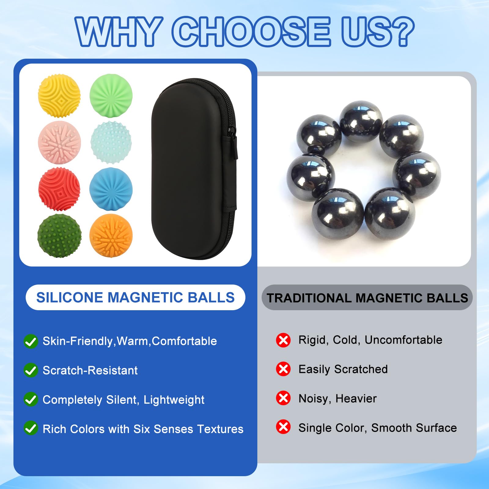 Jollicube silicone magnetic balls gift-ready set for teens and adults