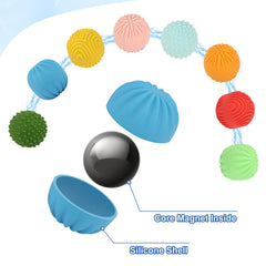 Jollicube silicone magnetic balls textures show varied sensations for calm concentration