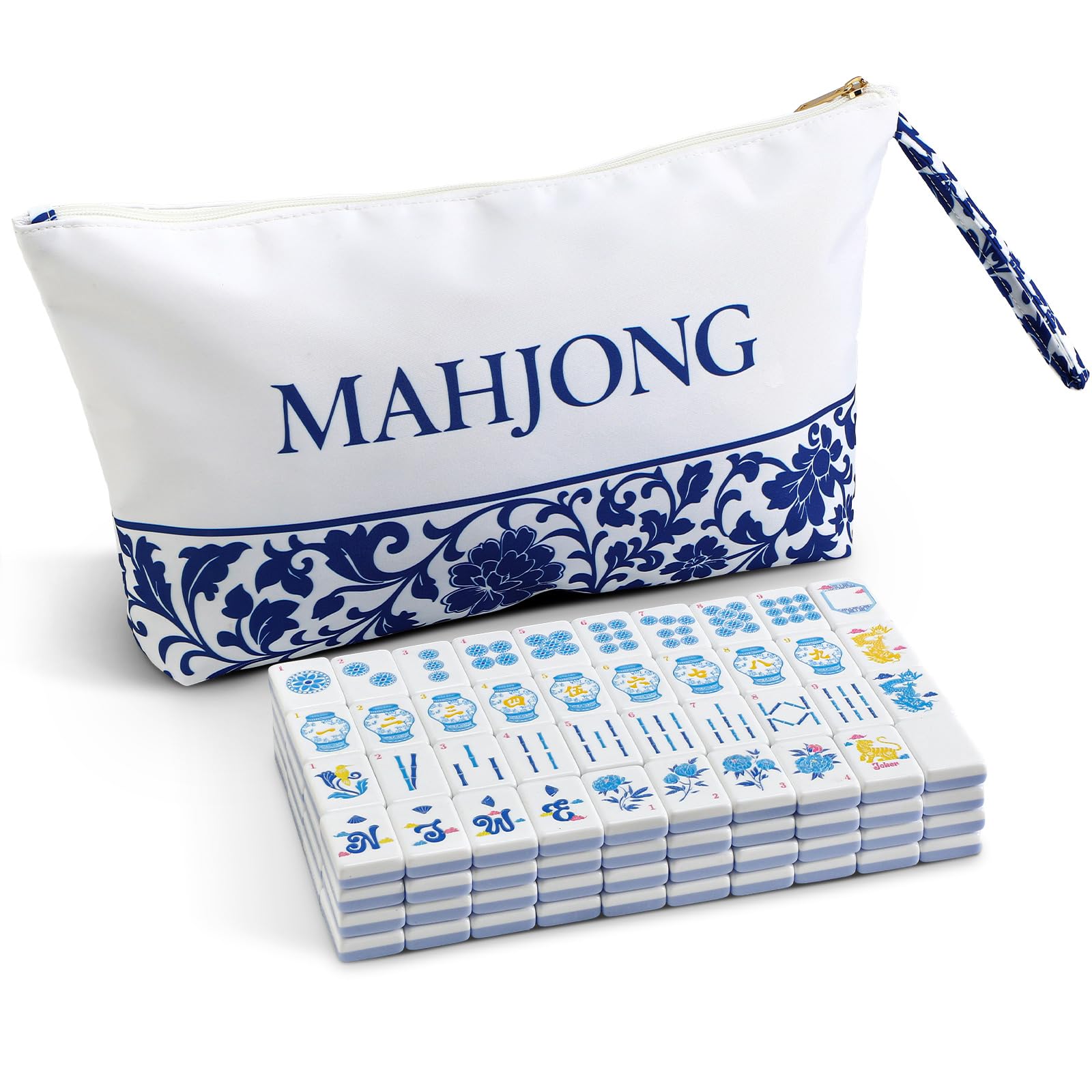 JolliLudo 160-tile set packaging includes carrying bag