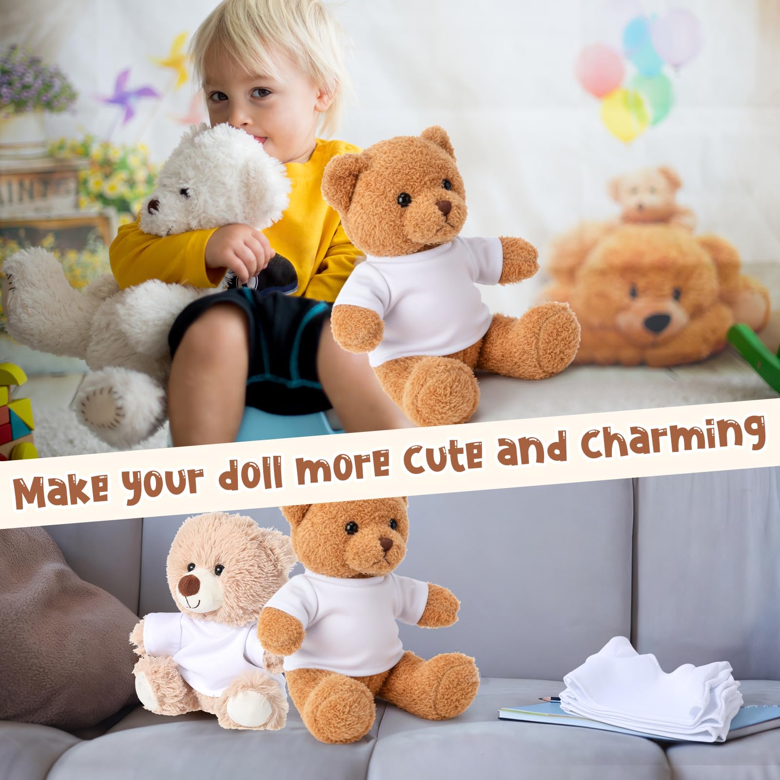Blank plush clothing from JolliLudo enables creative customization for plush gifts.