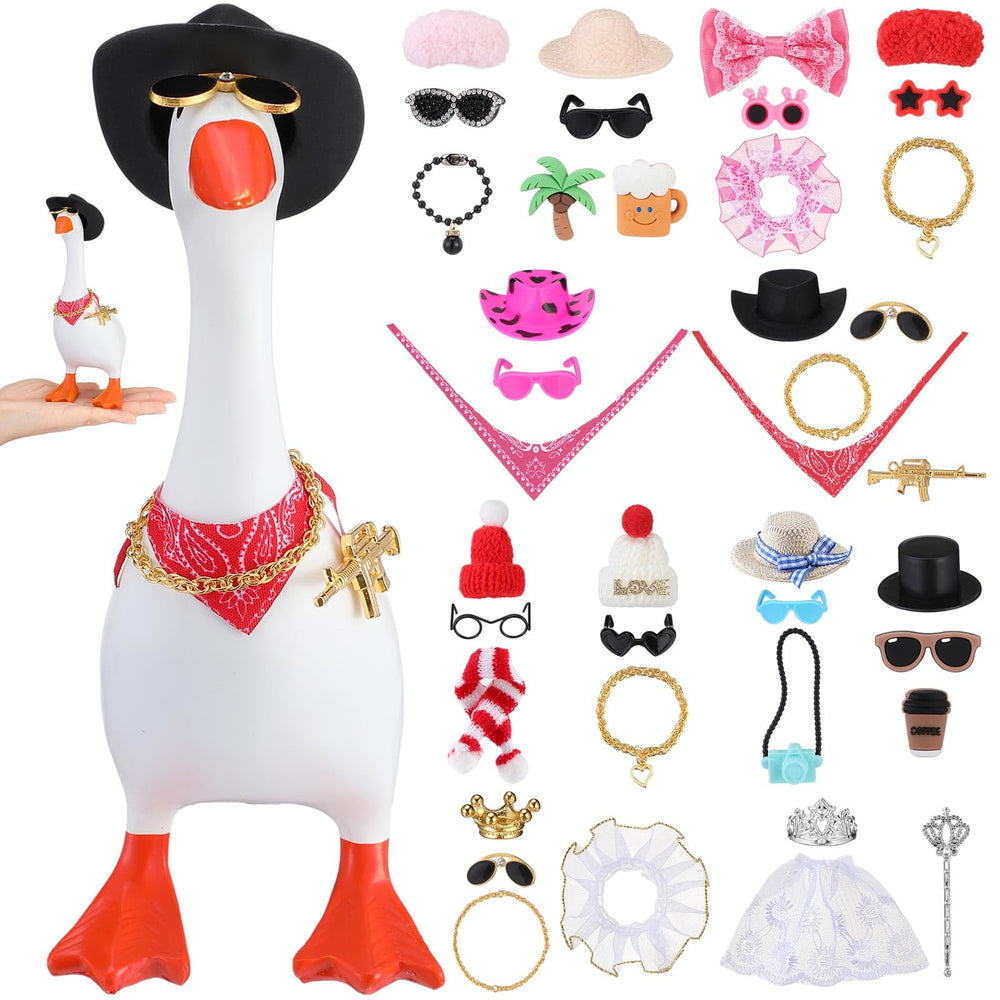 JolliLudo cowboy outfit for a 7-inch desk goose, adds playful, themed desk décor.