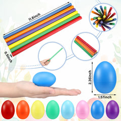 JolliLudo plastic egg shakers offer crisp sounds for energizing rhythm sessions