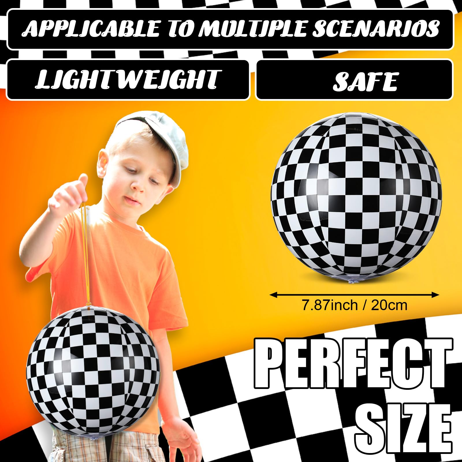 JolliLudo PVC inflatable balloons with rubber handles for easy play.
