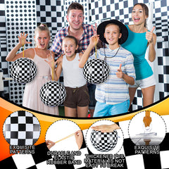 JolliLudo race car themed decorations and party favors with durable balloons.
