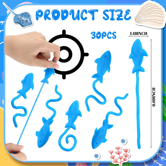 JolliLudo sticky shark blue toy ideal for tables as party favors.